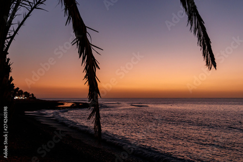 landscape in arona at sunset photo