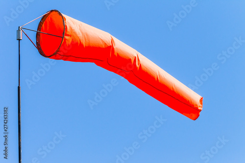Airfield Weather Wind Cone Sock Blue Sky Flying © ChrisVanLennepPhoto