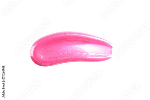 Lip gloss isolated on white background. Makeup products