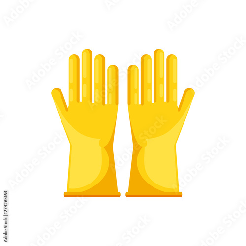 Isolated cleaning gloves design icon vector ilustration