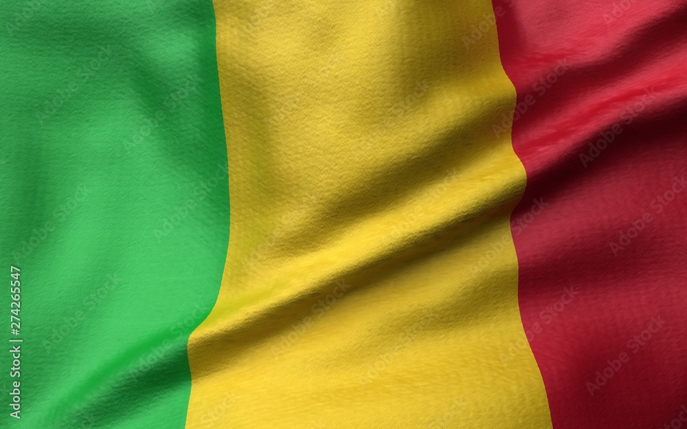 3D Illustration of Mali Flag