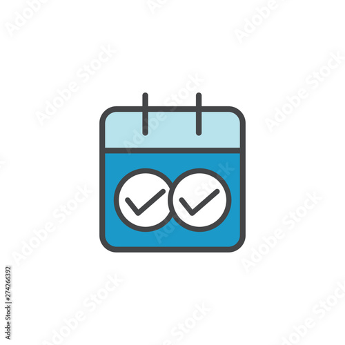 Delivery or Scheduling icon with the number 2 on it - shows 2 times per month