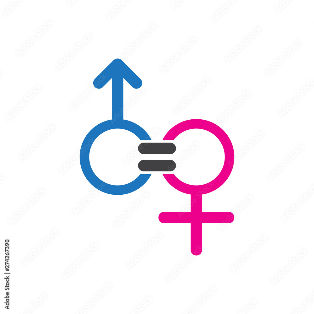 Gender equality vector icon.	