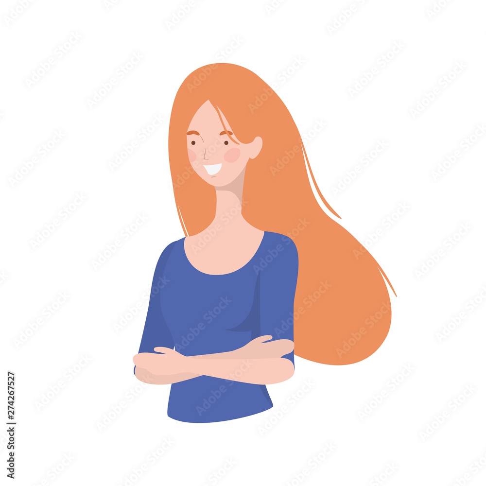 young woman on white background young woman on white background