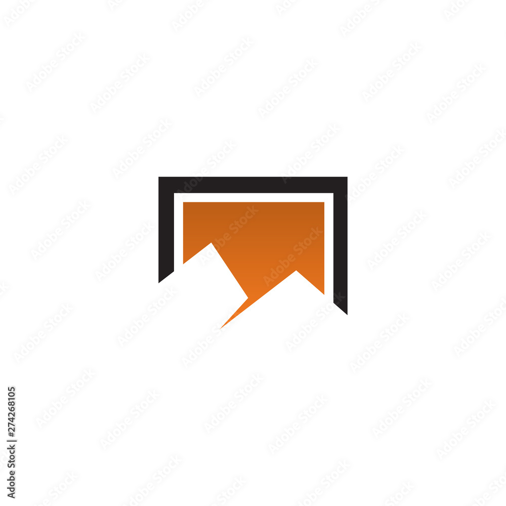 Mountain logo design vector template