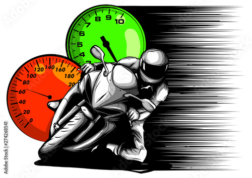 Motorcycle Cockpit Riders View vector illustration design