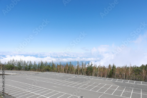 fuji mountain at the 5th station ,halfway up the mountain,Japan photo