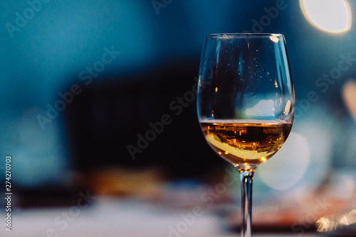 glass of white wine photo