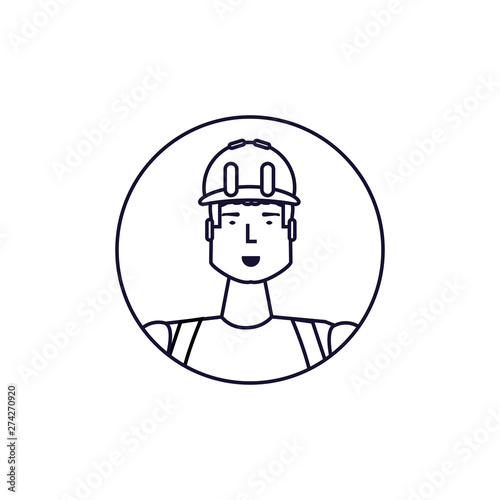 Isolated avatar of professional worker design