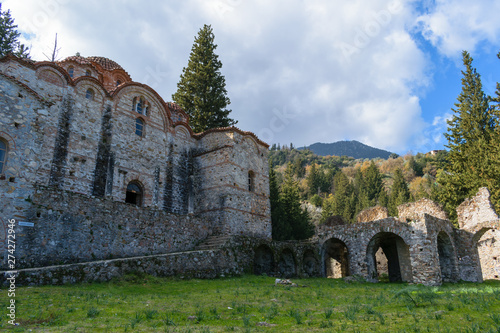 Temple of Hodegetria in Mystras, Greece photo