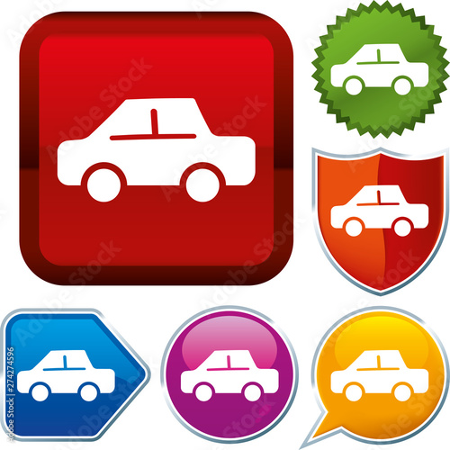 Set shiny icon series on buttons. Car.