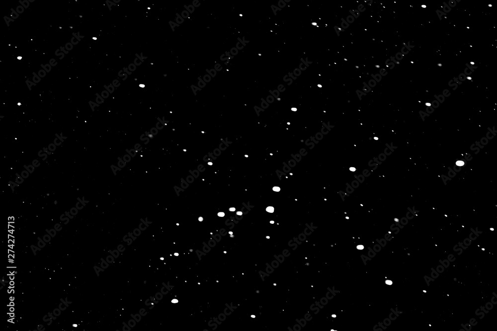 falling snow on a black background, snowfall at night, white chaotic spots on a black background falling snow on a black background, snowfall at night, white chaotic spots on a black background
