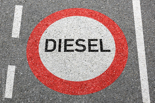 Road sign Diesel driving ban roadsign street not allowed restricted zone © Markus Mainka