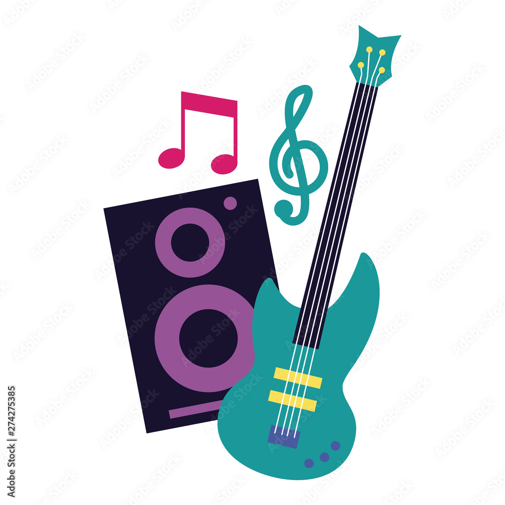 speaker and guitar music colorful background speaker and guitar music colorful background