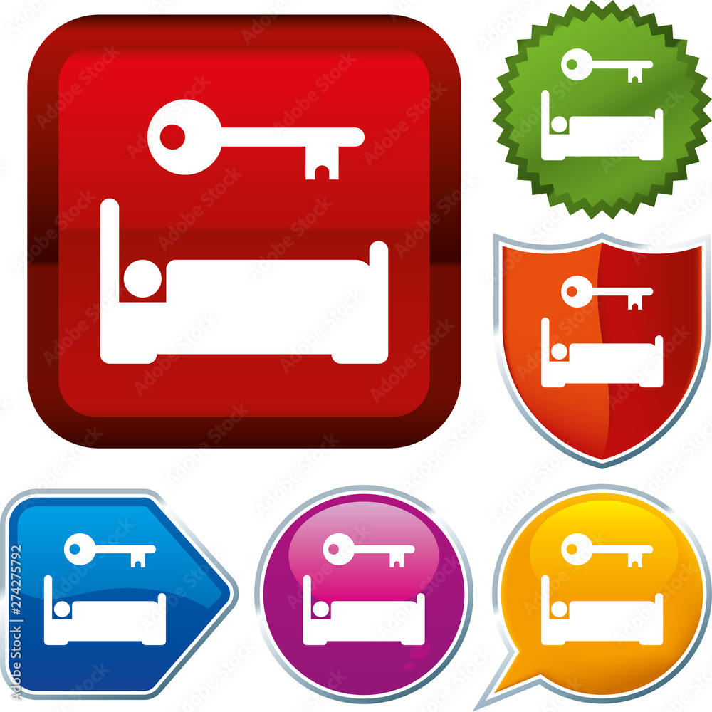Set shiny icon series on buttons. Accomodation. Set shiny icon series on buttons. Accomodation.