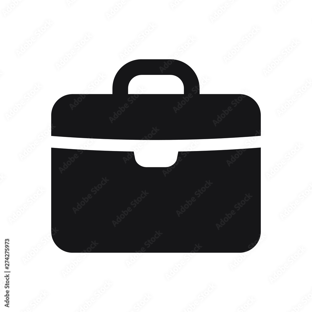 Briefcase sign icon in flat style. Suitcase vector illustration on white isolated background. Baggage business concept. Briefcase sign icon in flat style. Suitcase vector illustration on white isolated background. Baggage business concept.