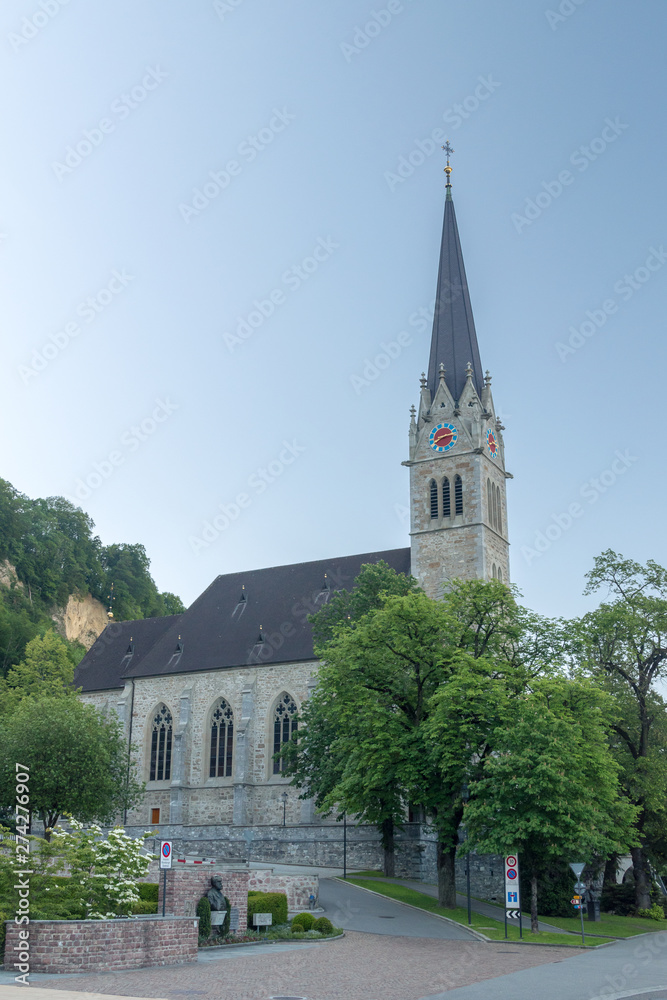 Vaduz Cathedral, or Cathedral of St. Florin is a neo-Gothic church in Vaduz, Liechtenstein, and the center of the Roman Catholic Archdiocese of Vaduz.