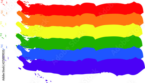 The LGBT flag or rainbow flag has been used as a symbol of gay, lesbian, bisexual and trans pride since the late 1970s. The different colors symbolize diversity in the LGBT community.
