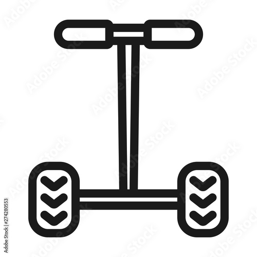 hoverboard - minimal line web icon. simple vector illustration. concept for infographic, website or app.