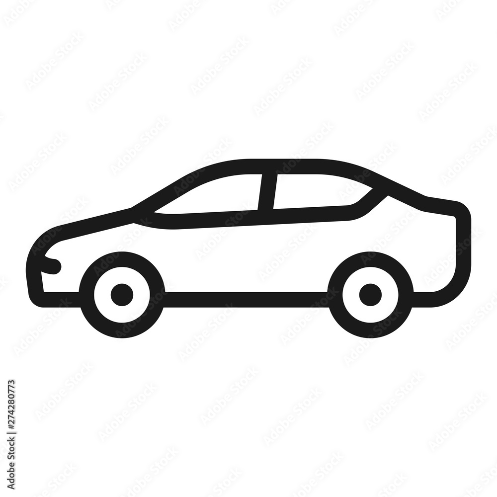 car - minimal line web icon. simple vector illustration. concept for infographic, website or app.