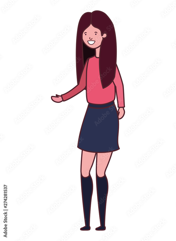 dancing woman in white background dancing woman in white background