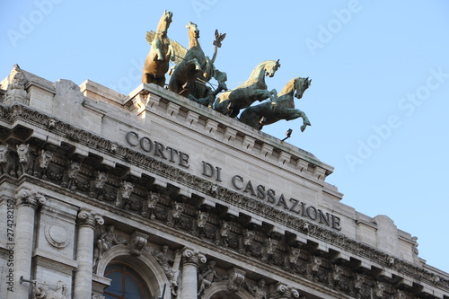 Rome Italy, March 2019, low photo of the Corte Di Cassazione, supreme court