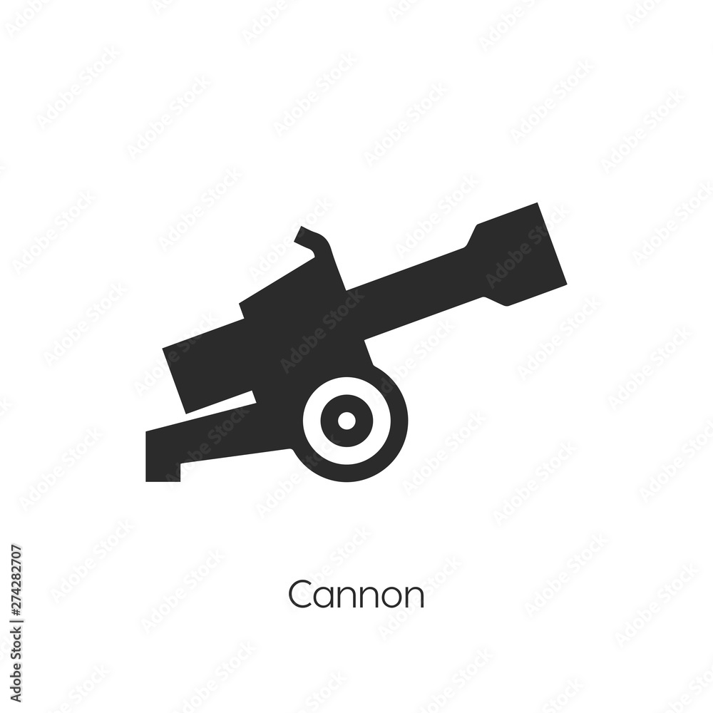 Cannon icon. Cannon icon vector. Linear style sign for mobile concept and  web design. Cannon symbol illustration. vector graphics - Vector Stock  Vector | Adobe Stock