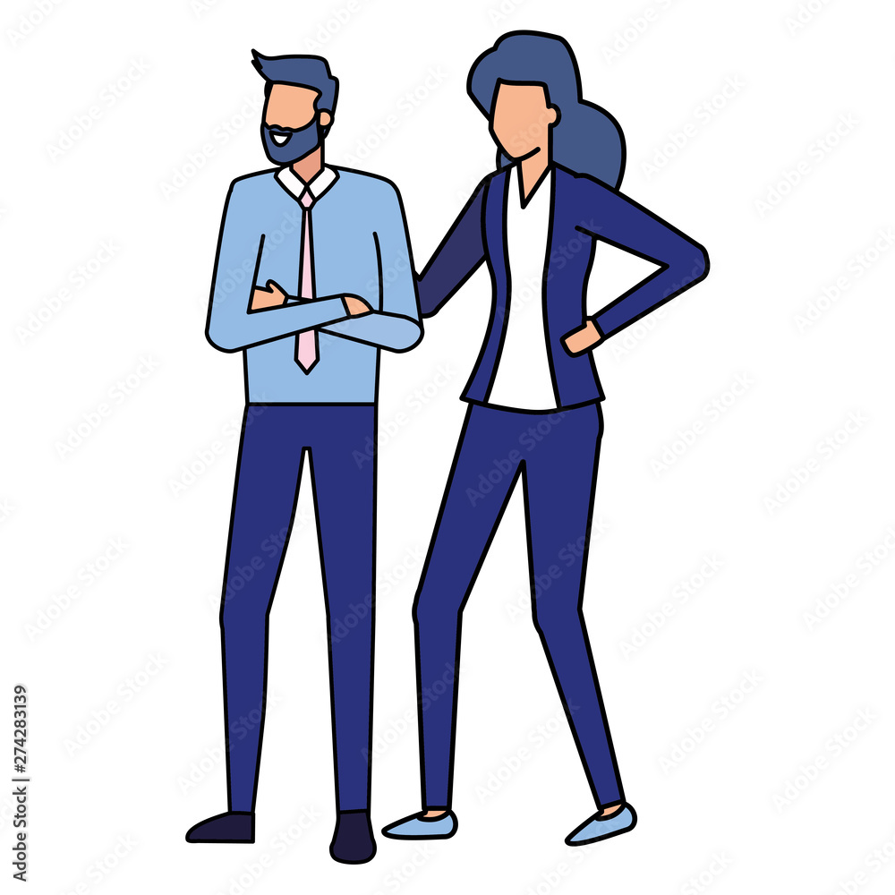 business man and woman characters business man and woman characters