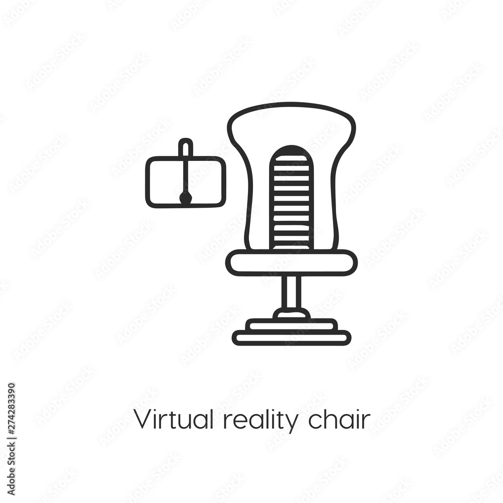 Virtual reality chair icon vector symbol