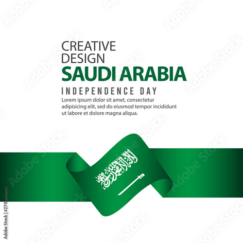 Saudi Arabia Independence Day Celebration Creative Design Illustration Vector Template