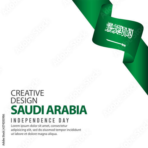 Saudi Arabia Independence Day Celebration Creative Design Illustration Vector Template
