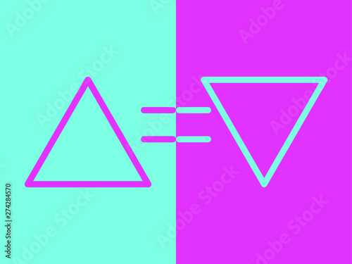 EPS 10 vector. Gender equality concept. Female and male triangles