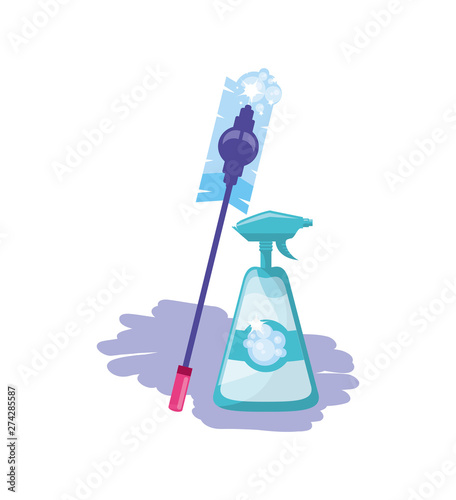 Isolated cleaning detergent and mop design