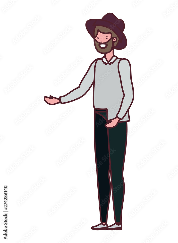 young man in white background avatar character young man in white background avatar character