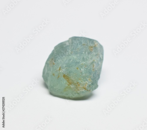 Aquamarine raw gemstone crystal photo