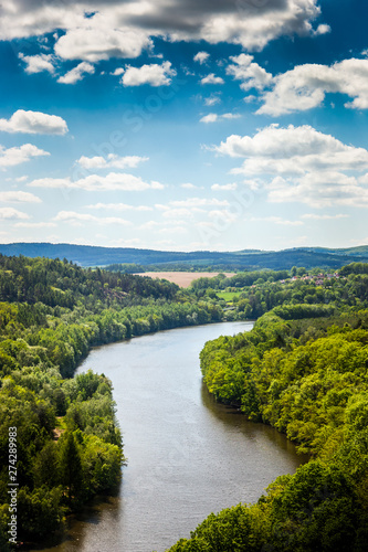 View of Vltava river from viewpoint  Czech Republic