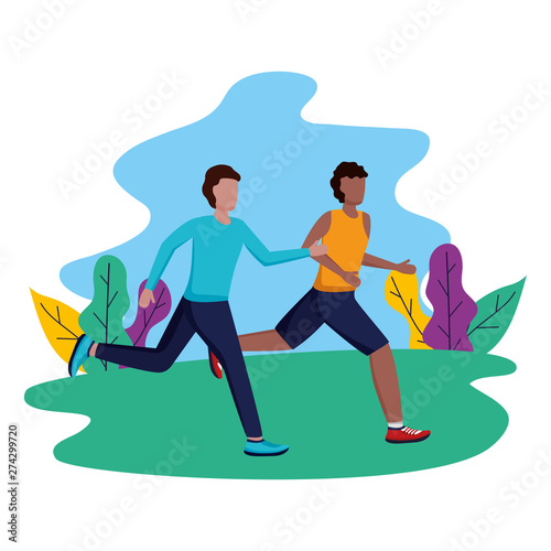 people running activity