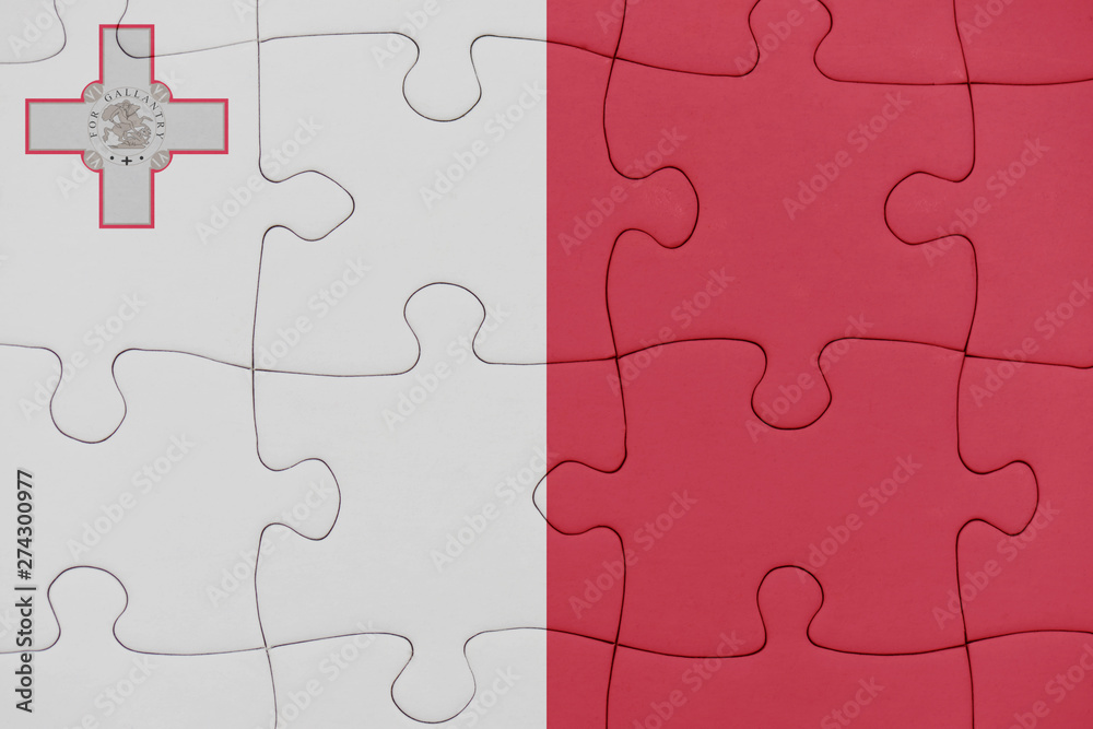 puzzle with the national flag of malta.