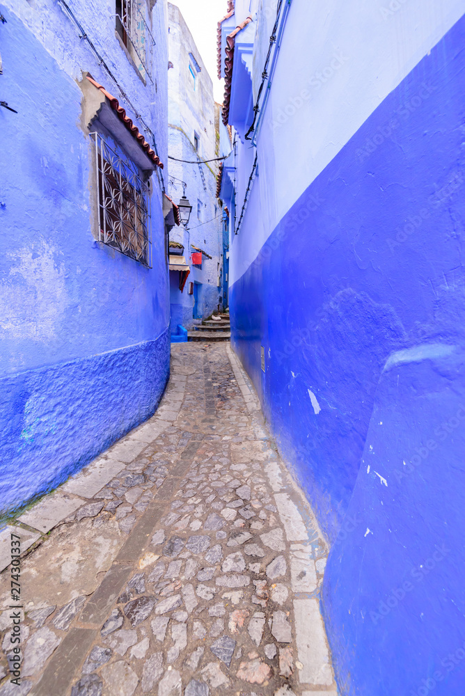 Sightseeing of Morocco. Beautiful blue medina of Chefchaouen town in Morocco Sightseeing of Morocco. Beautiful blue medina of Chefchaouen town in Morocco