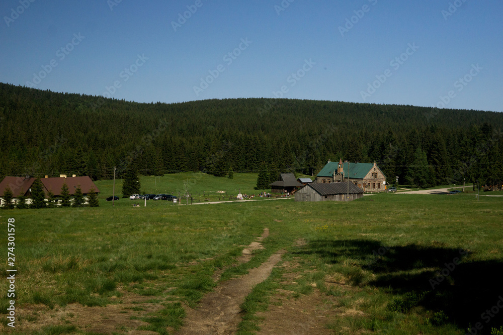 the village/settlement called Orle in the Izera Mountains in Poland