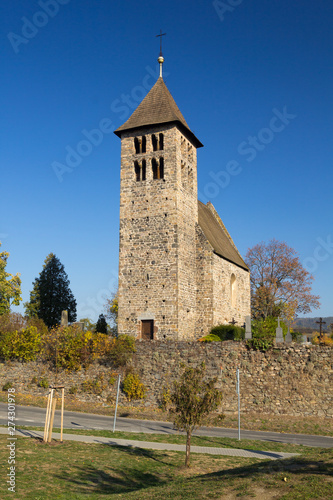 The roman Church of Peter and Paul in Porici, Czech Republic, Bohemia