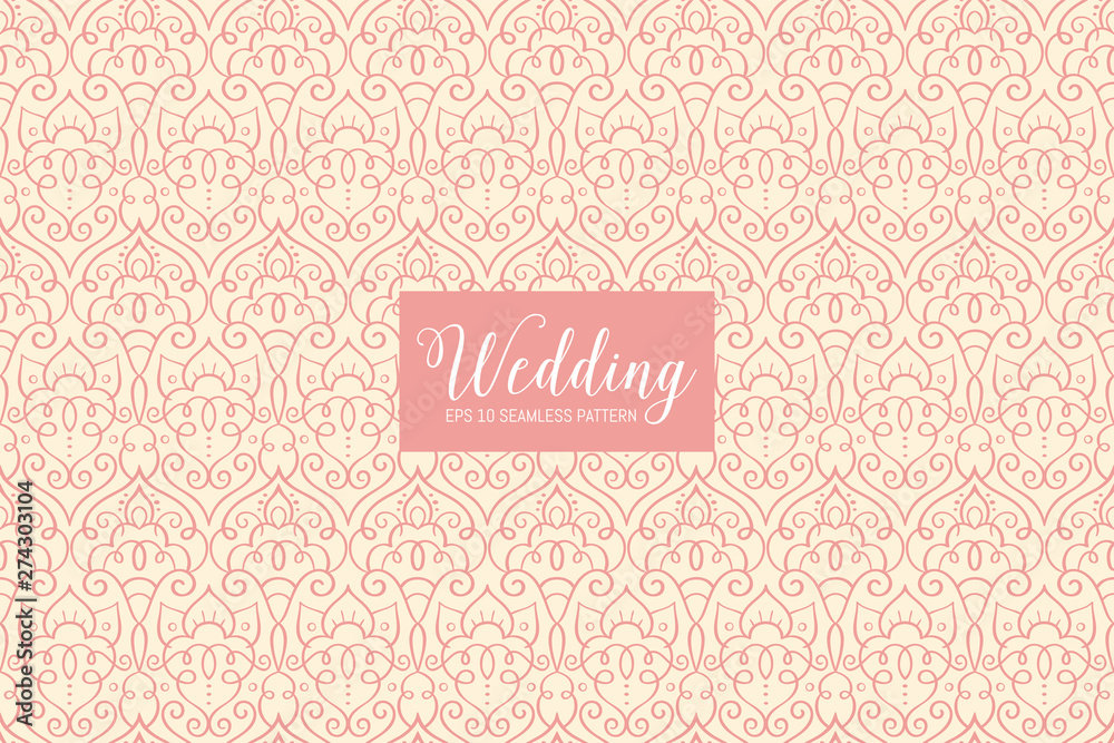 Single line wedding seamless pattern Single line wedding seamless pattern