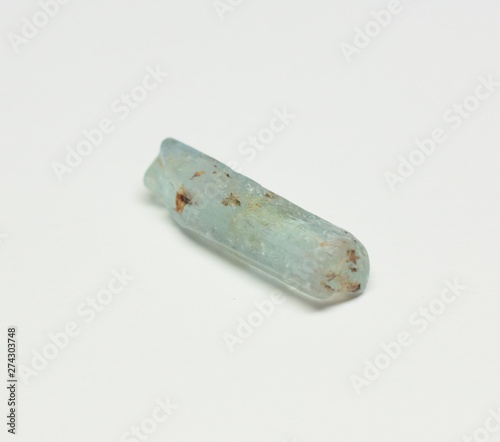 Aquamarine raw gemstone crystal photo