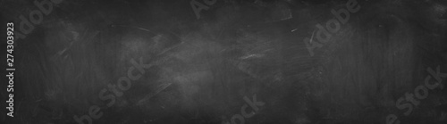 Wide grey blackboard or chalkboard texture background banner