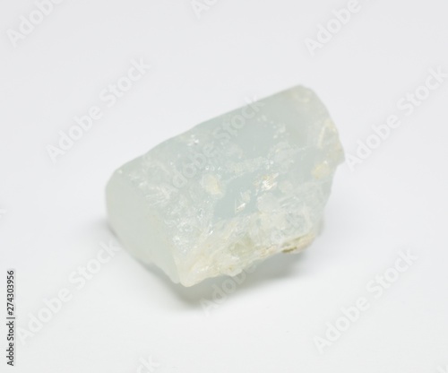 Aquamarine raw gemstone crystal photo