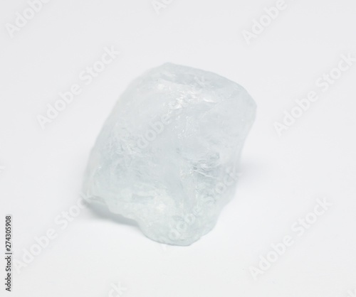 Aquamarine raw gemstone crystal photo