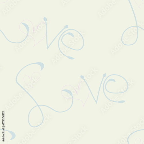 Gentle seamless pattern in chalk white, dusty pink and muted light blue colors