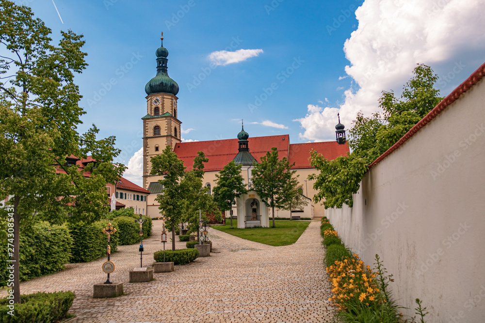 Beautiful monastery at Neukirchen beim Heiligen Blut - Bavarian forest - Bavaria - Germany
