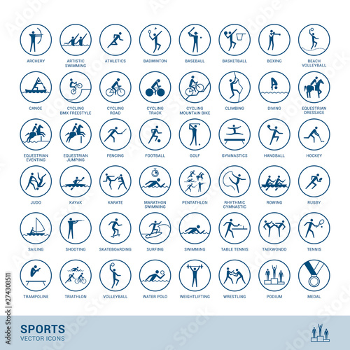 Sports disciplines icons
