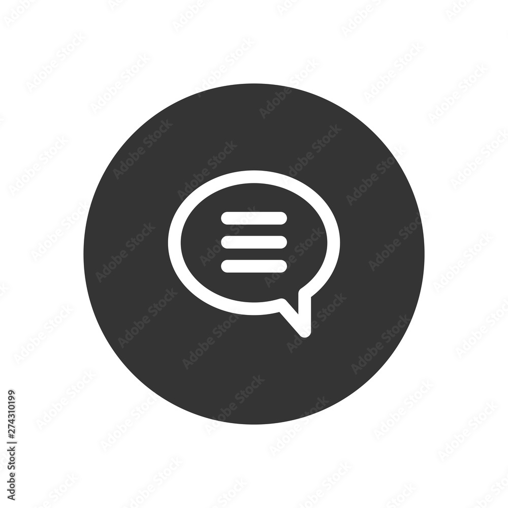 Bubble vector icon in modern style for web site and mobile app Bubble vector icon in modern style for web site and mobile app